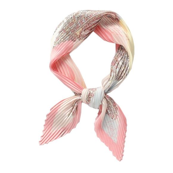 Pleated Punk Floral Scarf - Picture 2 of 3